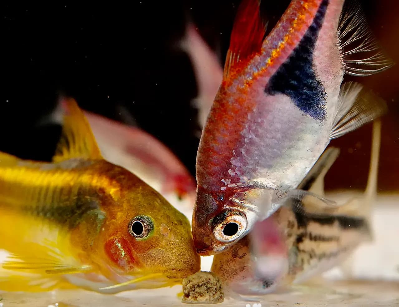 觀賞魚啄食飼料